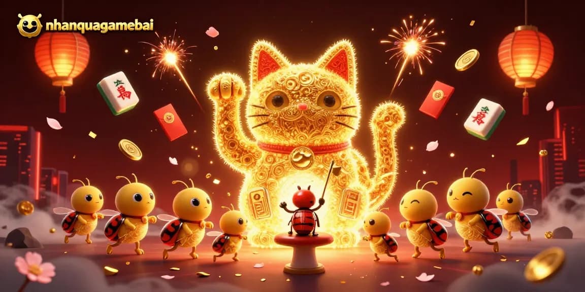 Engage in thrilling gameplay with nhanquagamebai's captivating online casino experience featuring lucky cat magic.