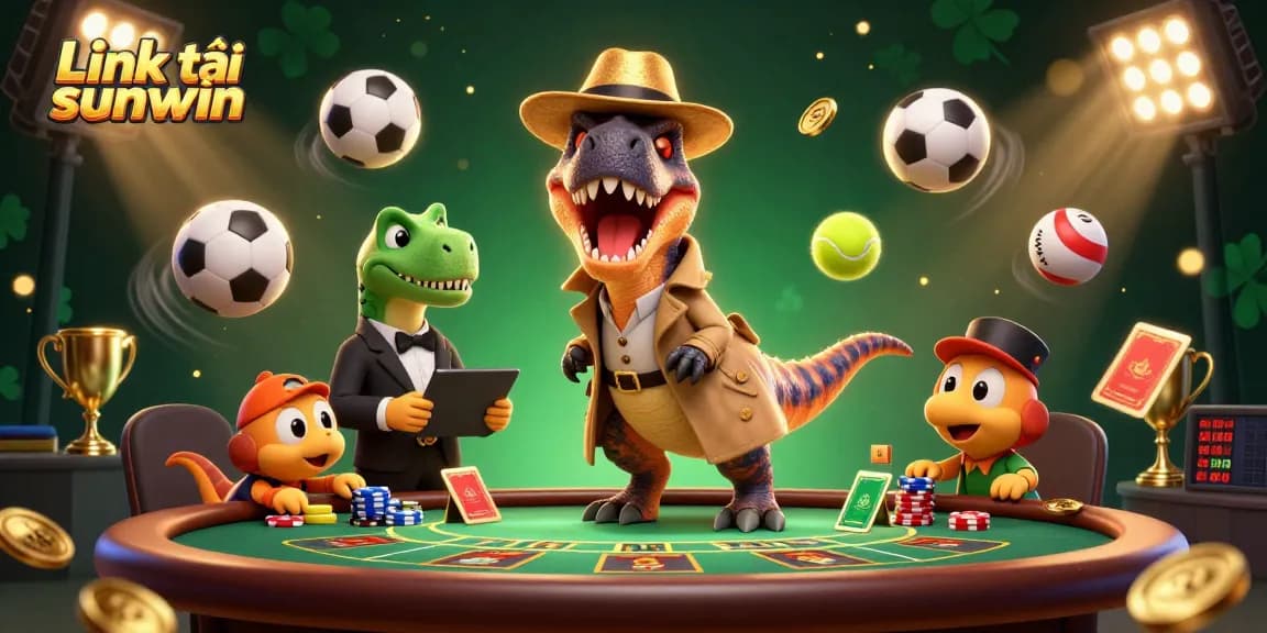 Experience the thrill with Link tải sunwin at a dynamic blackjack scene featuring unique animated characters.