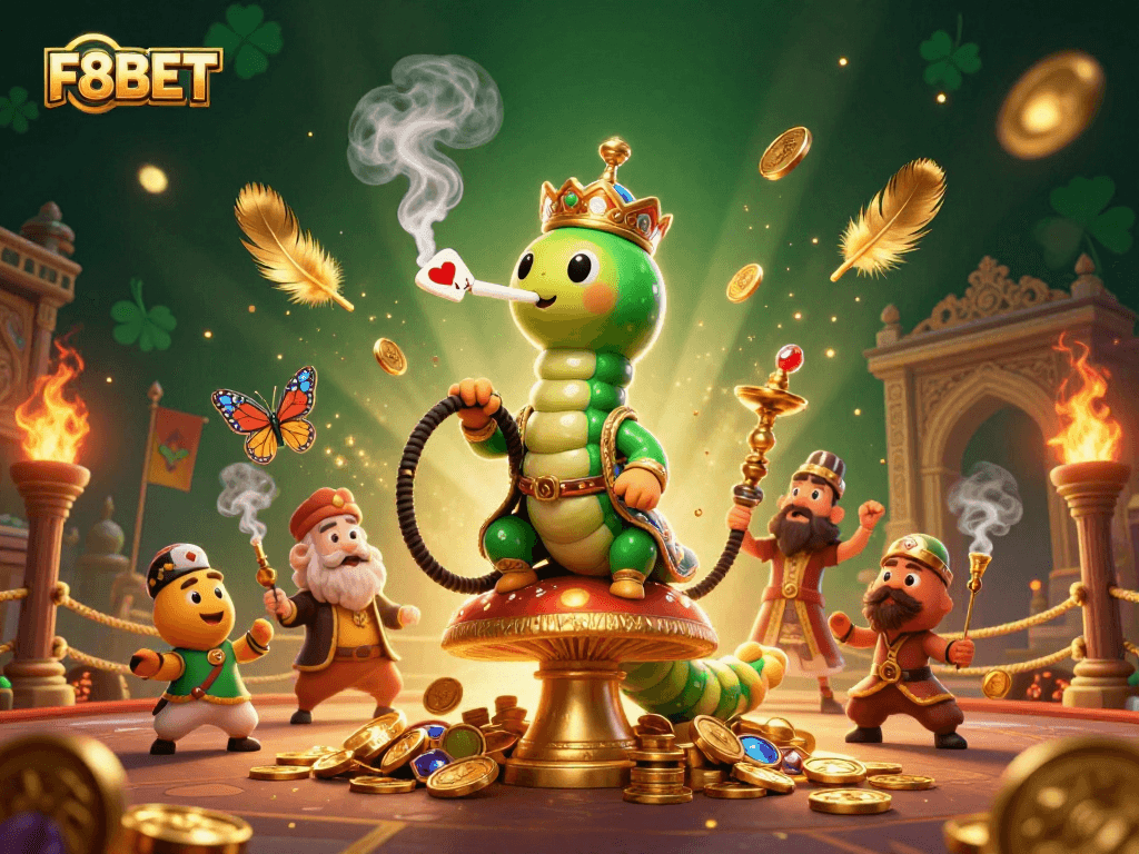 Experience F8BET's vibrant casino atmosphere with unique characters and dynamic gaming elements.