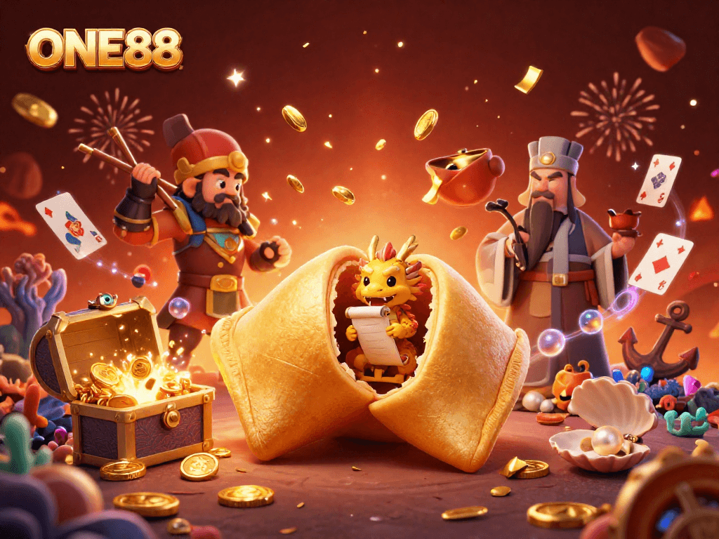 ONE88 offers exciting gameplay with golden treasures and mystical characters in a vibrant casino adventure.