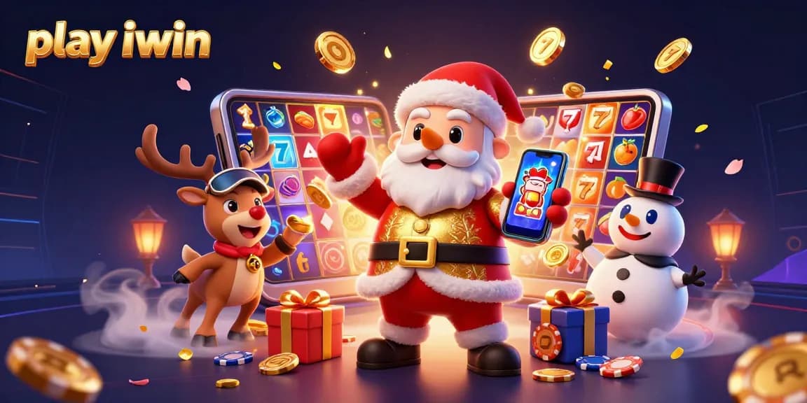 Play iwin and win big with exciting slot games featuring festive characters!