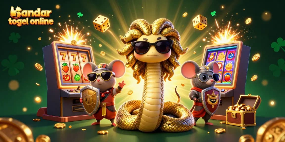 Experience exciting wins with bandar togel online in a vibrant casino setting featuring unique characters.