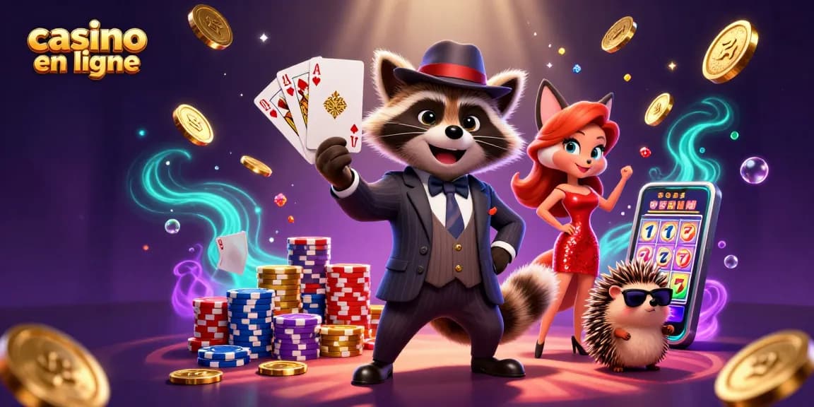 Plongez dans le monde des jeux avec casino en ligne où un raton laveur et une renarde embellie combattent la chance.