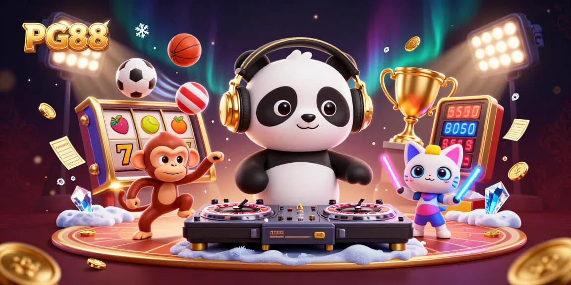 Experience thrilling games at PG88 with vibrant characters and dynamic casino elements.