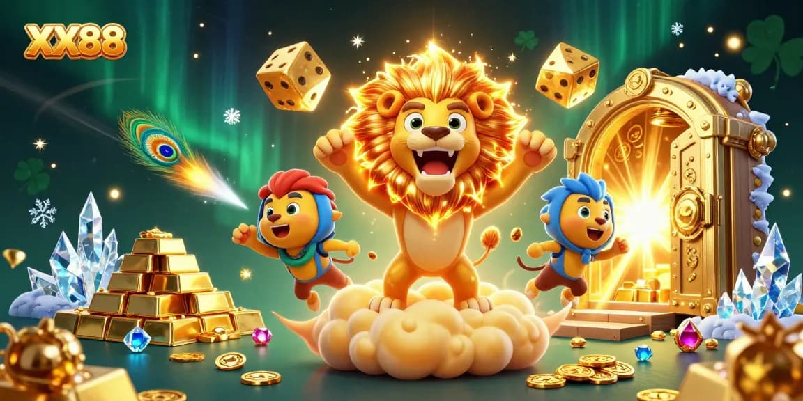 Experience exhilarating gaming at XX88 with vibrant treasures and dynamic casino elements.