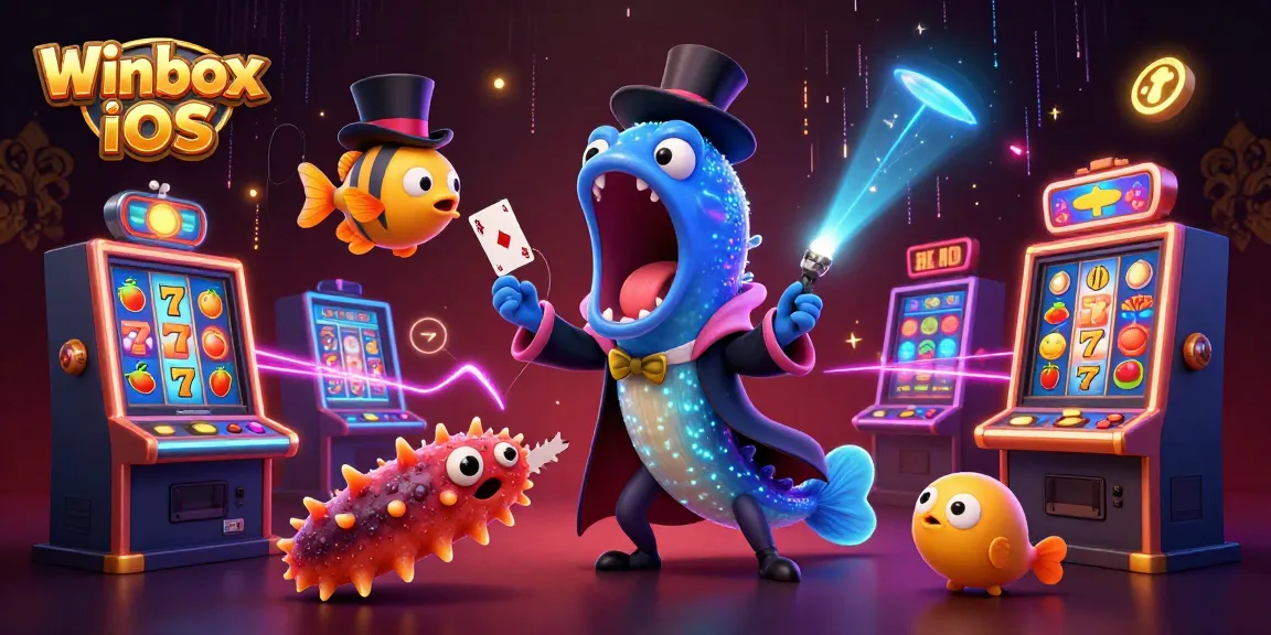 Engage in thrilling adventures with Winbox iOS, where a magical scene unfolds featuring a bioluminescent gulper eel.