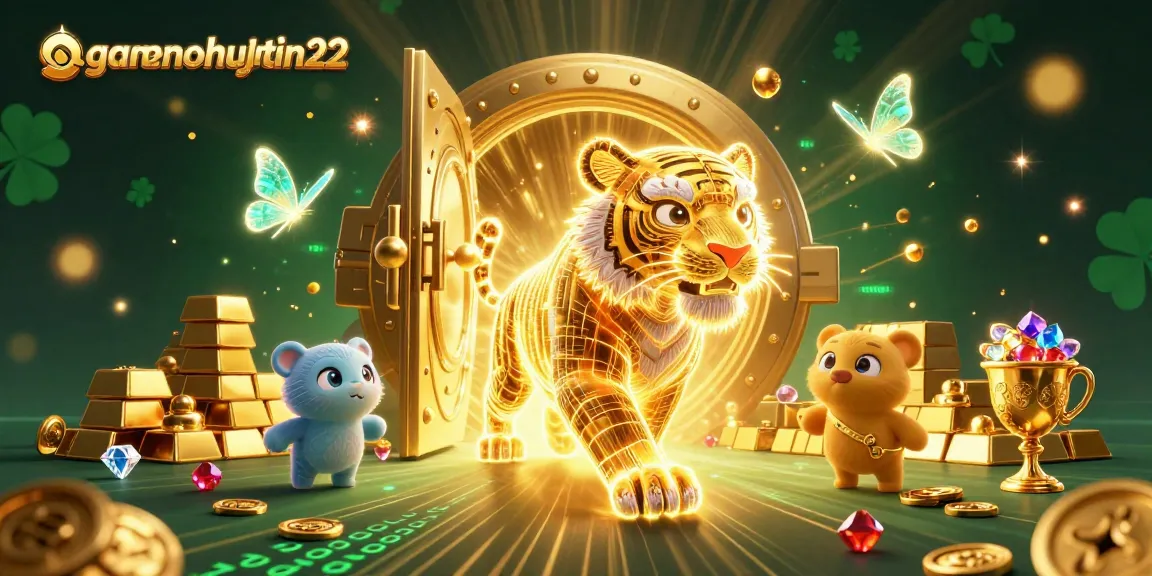 Engage with gamenohuuytin22's 3D illustration of a neon tiger in a vibrant casino landscape.