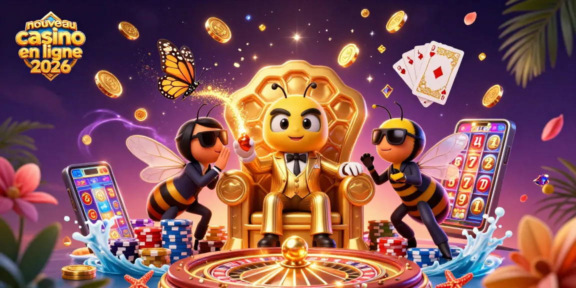 Au nouveau casino en ligne 2026, le boss des abeilles et ses gardes flânent autour des gains dorés.