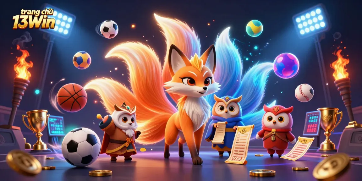 Experience the excitement of trang chủ 13Win with vibrant cartoon characters and dynamic betting elements in a captivating 3D scene.
