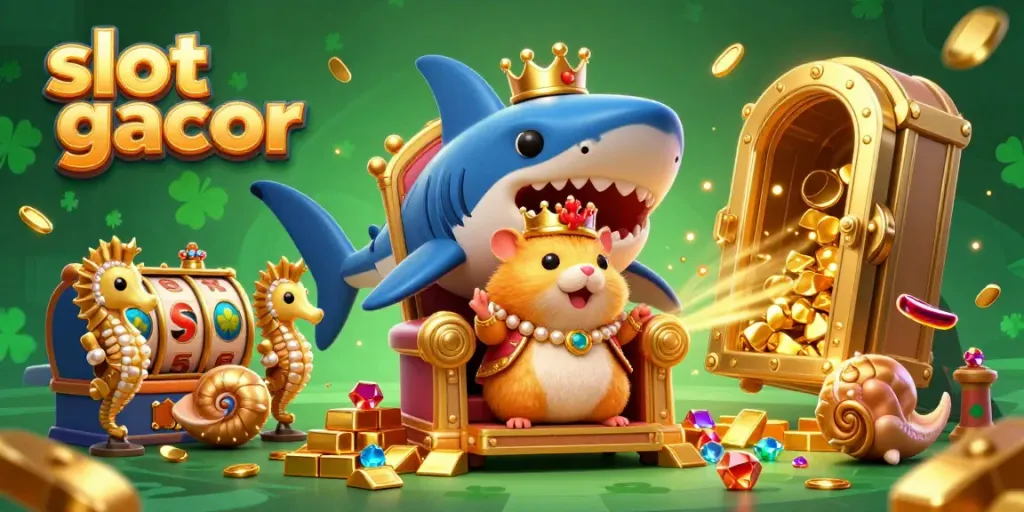 Experience the thrill of slot gacor as the tiny golden hamster king reigns with treasure amidst shimmering jewels and dynamic gameplay elements.