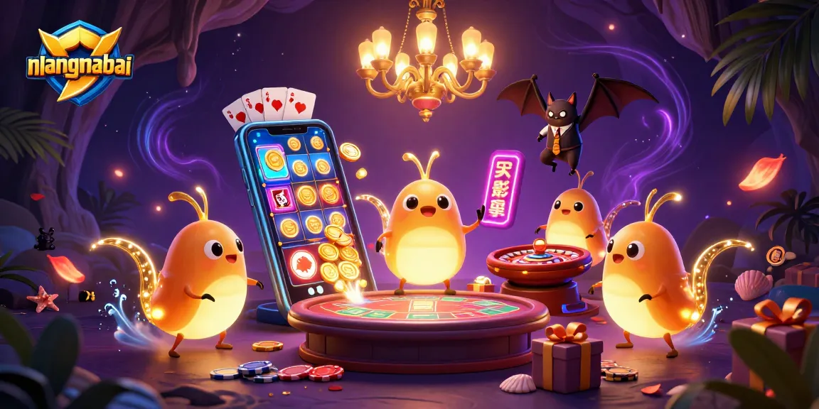 Experience thrilling gaming action at nhanquagamebai with glowworms and a bat dealer in a vibrant cave casino.