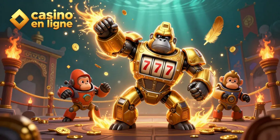 Jeux passionnants au casino en ligne avec un gorille mech et des éléments de jeu dynamiques.