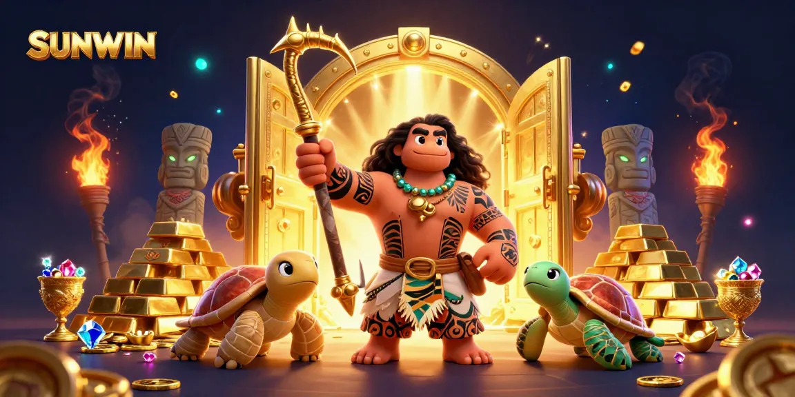 SUNWIN offers immersive gameplay with a vibrant 3D casino scene packed with treasure elements and thrilling action.