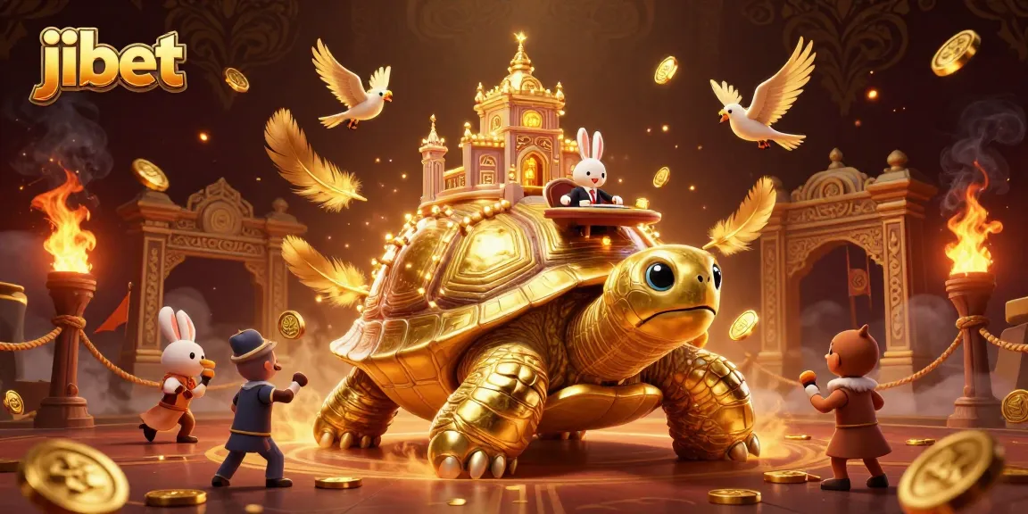 Experience thrilling gaming at Jibet with a vibrant illustration of unique elements from the casino scene.