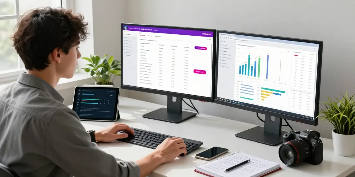 Analyzing Instagram your algorithm data in a modern tech workspace