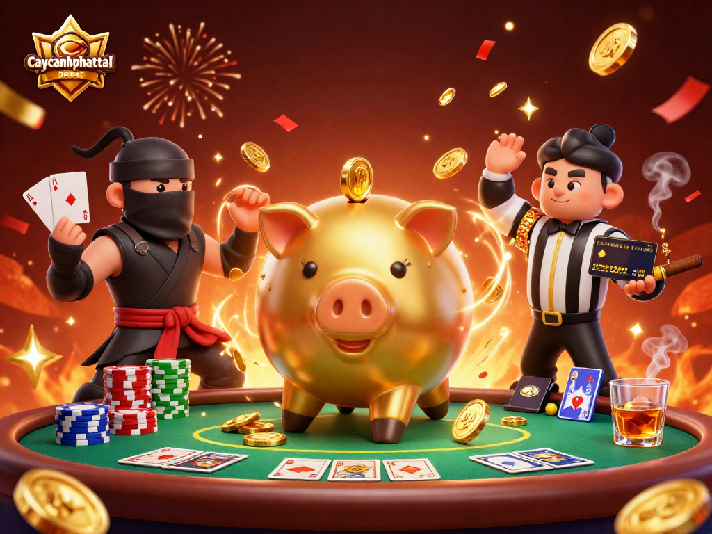 Join the excitement of caycanhphattai with dynamic casino characters and vibrant gaming elements.