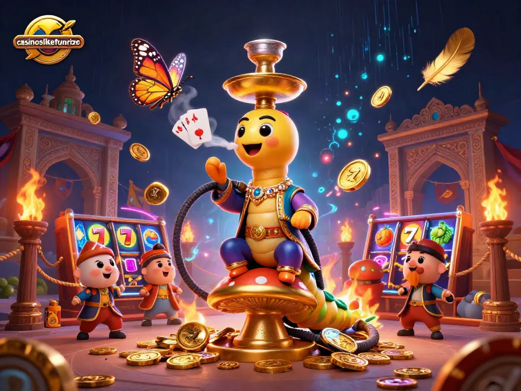 Engage with casinoslikefunrize imagery, highlighting dynamic casino elements and vibrant characters.