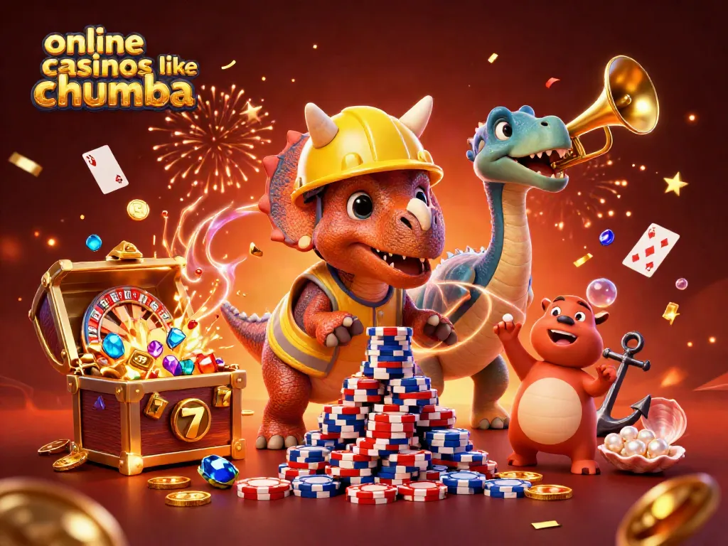 Play exciting games at online casinos like Chumba while celebrating wins with animated characters.