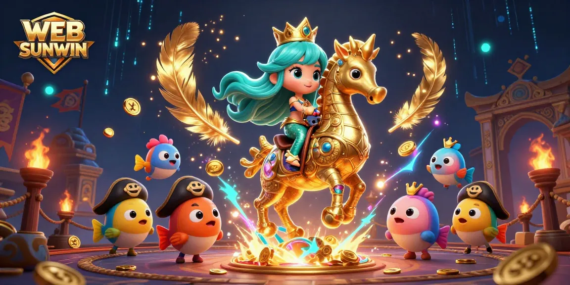 Join the fun with WEB SUNWIN in this vibrant 3D mermaid casino adventure filled with gold and excitement!