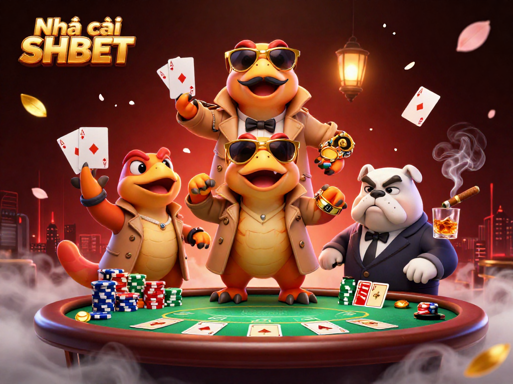 Experience the thrill at Nhà cái SHBET with a playful twist as whimsical raptors sneak into a casino.