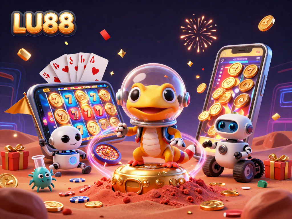 Join the thrill at LU88 with a colorful slot game explosion and a Martian adventure!