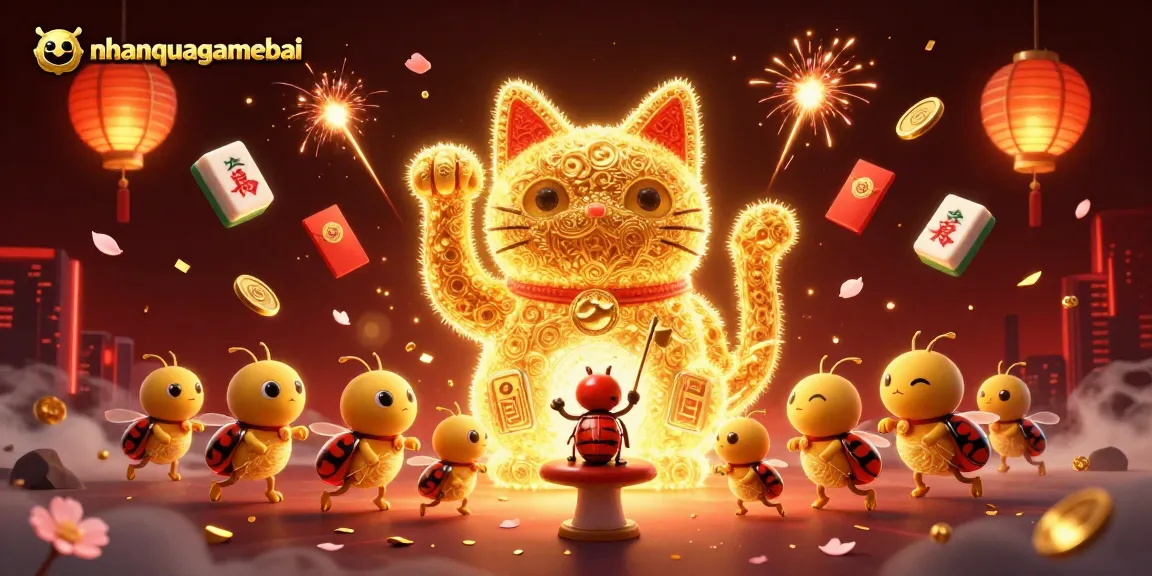 Engage in thrilling gameplay with nhanquagamebai's captivating online casino experience featuring lucky cat magic.