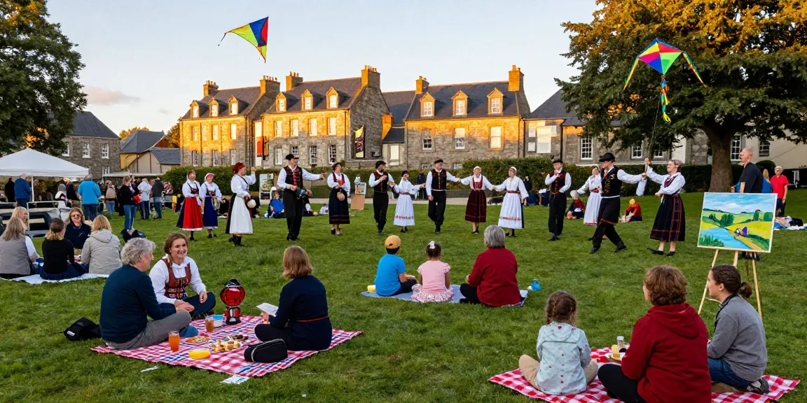 Enjoying a vibrant cultural evening at the park featuring m98 performances and local artists.