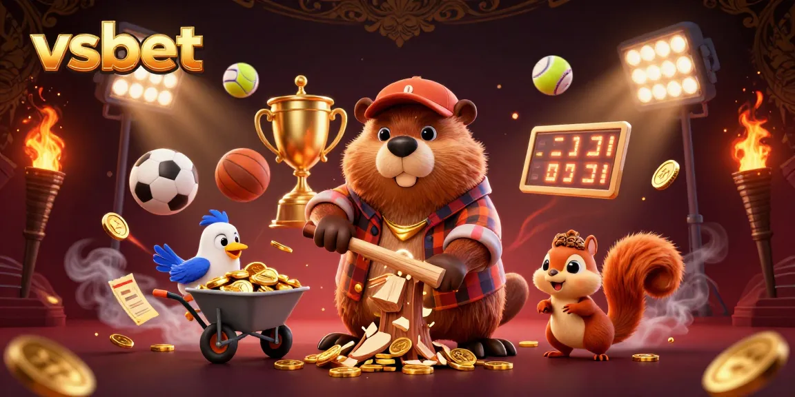 Experience thrilling gaming at vsbet with vibrant 3D illustration showcasing fun characters and casino excitement.