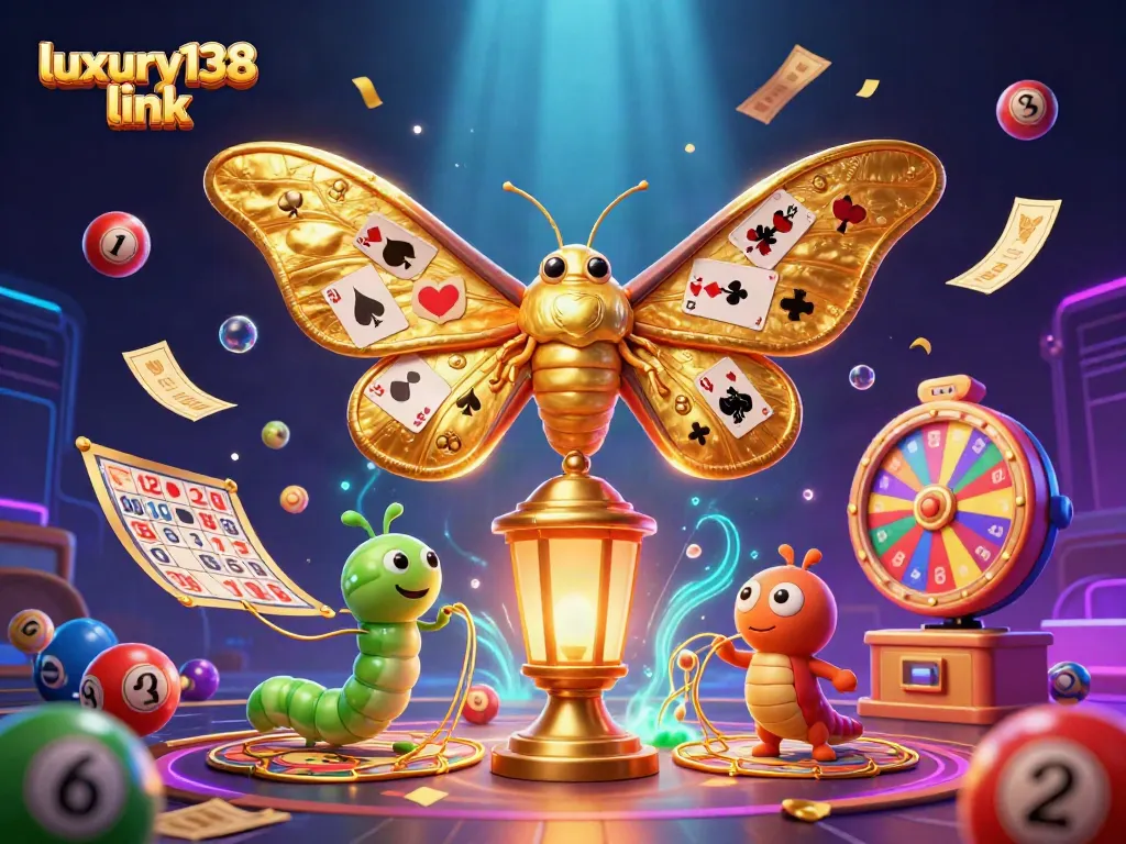 Menangkan kesempatan di luxury138 link dengan ilustrasi kasino penuh warna dan elemen dinamis.