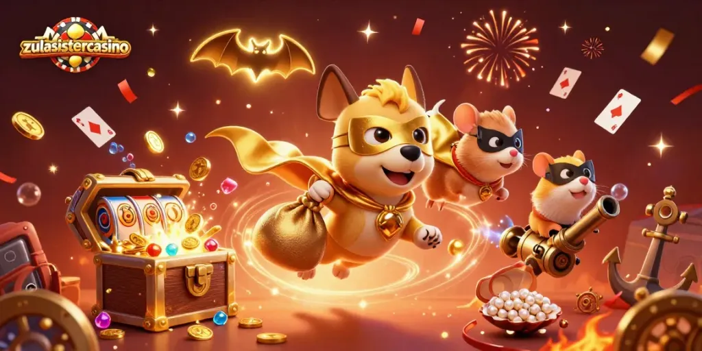 Play at zulasistercasino and win gold coins in a vibrant 3D casino adventure.