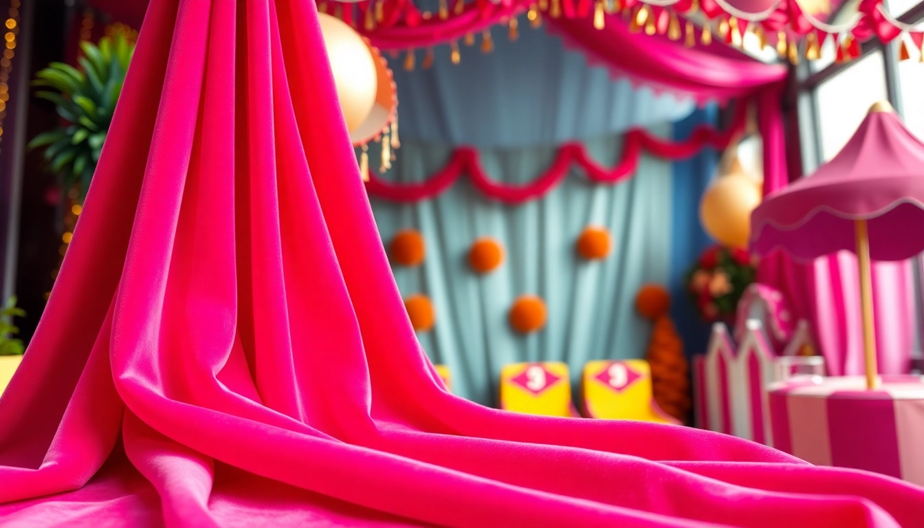 Velours voor carnaavalskleding in levendige kleuren voor feestelijke kostuums.
