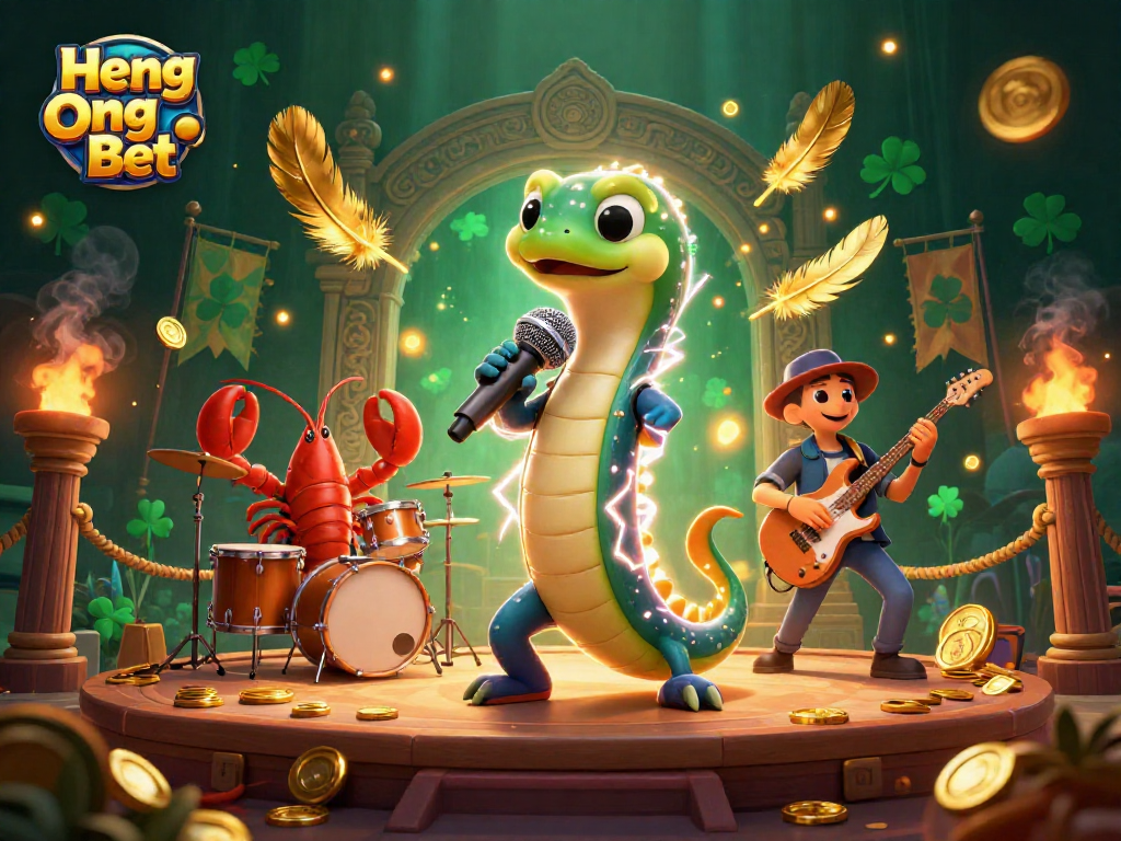 Engage with the vibrant energy of Heng Ong Bet in this underwater casino scene featuring animated sea creatures.