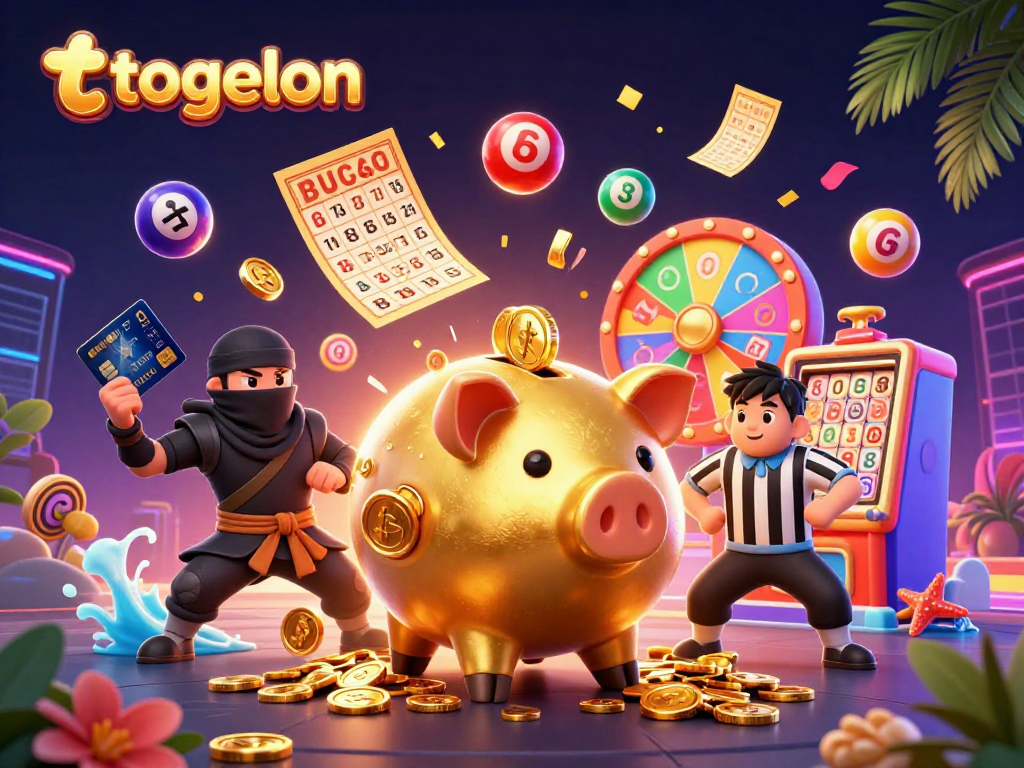 Experience the excitement of togelon with dynamic lottery action featuring colorful bouncing balls and vivid characters.