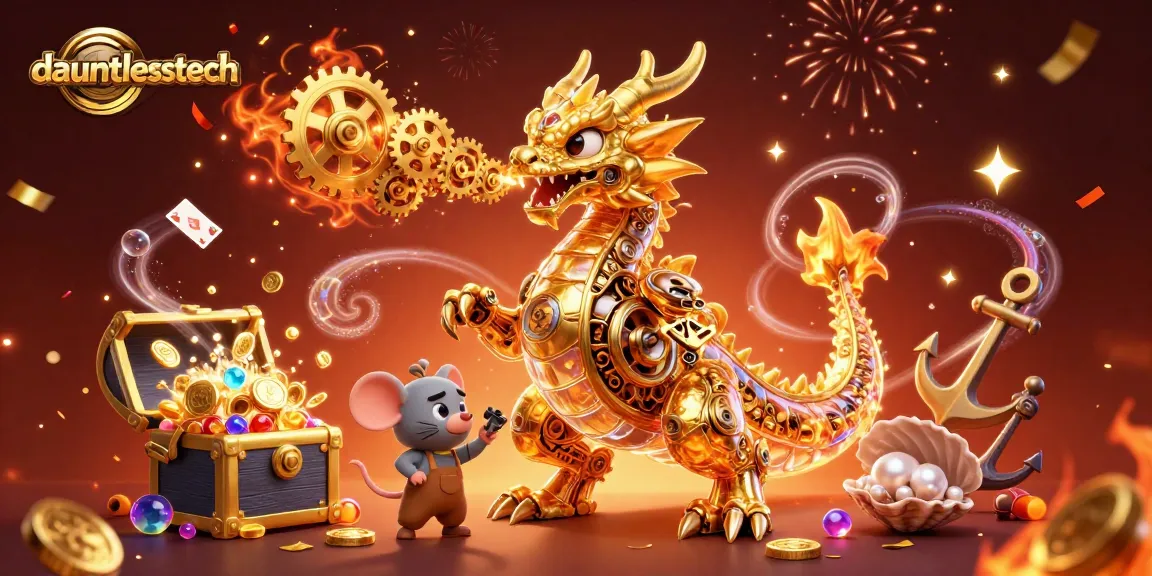 Experience the thrill of dauntlesstech as you unleash golden treasures in a vibrant casino scene.