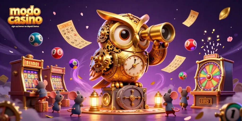 Experience the excitement of modo casino sign up bonus no deposit bonus with a vibrant 3D casino scene.