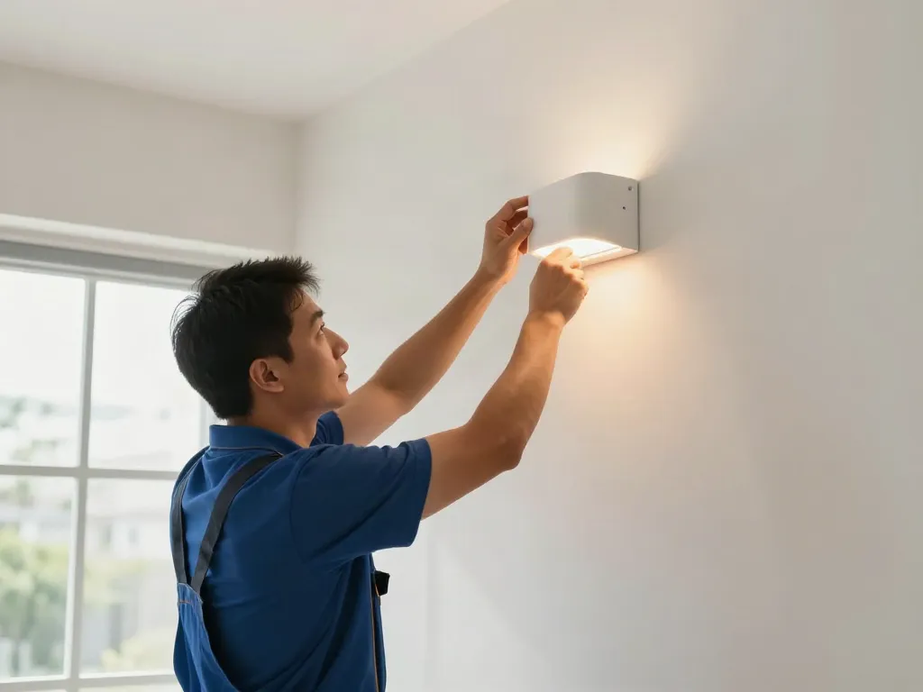 Instalare aplica LED senzor de un furnizor local de servicii credibil