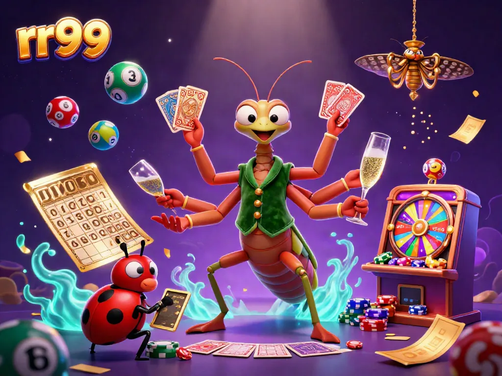 Experience thrilling gameplay at rr99 with cartoon characters in a vibrant casino scene.