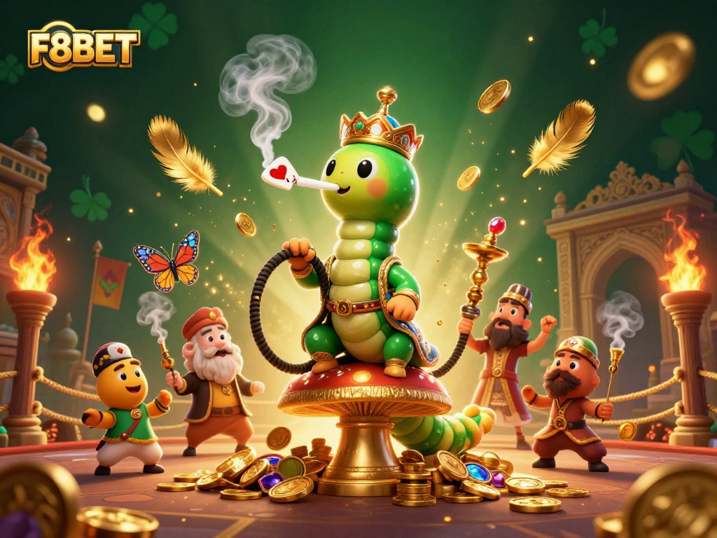 Experience F8BET's vibrant casino atmosphere with unique characters and dynamic gaming elements.