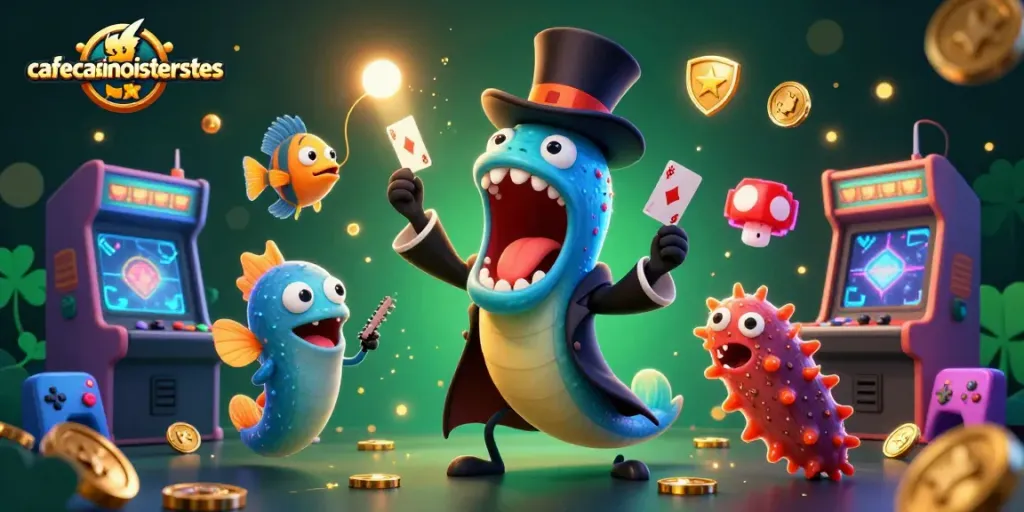 Engage with the magic of cafecasinosistersites where a bioluminescent eel performs alongside an anglerfish.