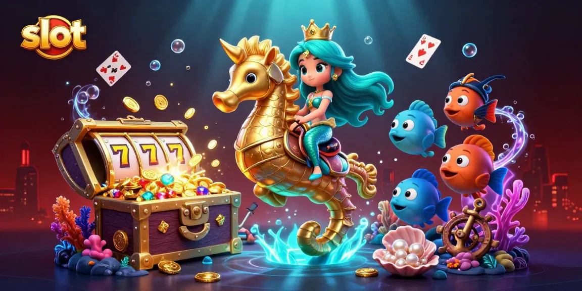 Spin vibrant slot reels and treasure alongside a mermaid in a colorful underwater casino