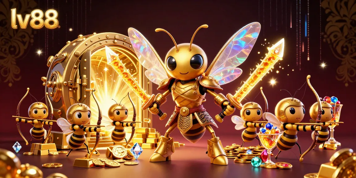 Experience the thrill of winning at lv88 casino with excitement-filled elements and vibrant energy in a stunning 3D illustration.