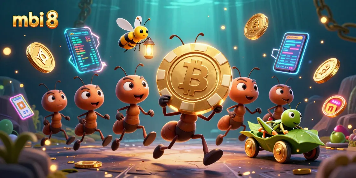 Join the excitement at mbi 8, as ants carry a giant poker chip through a casino tunnel filled with games.