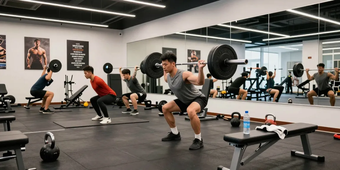 Strong athlete lifting weights at Somatrop Steroid Shop gym, showcasing fitness dedication and strength.