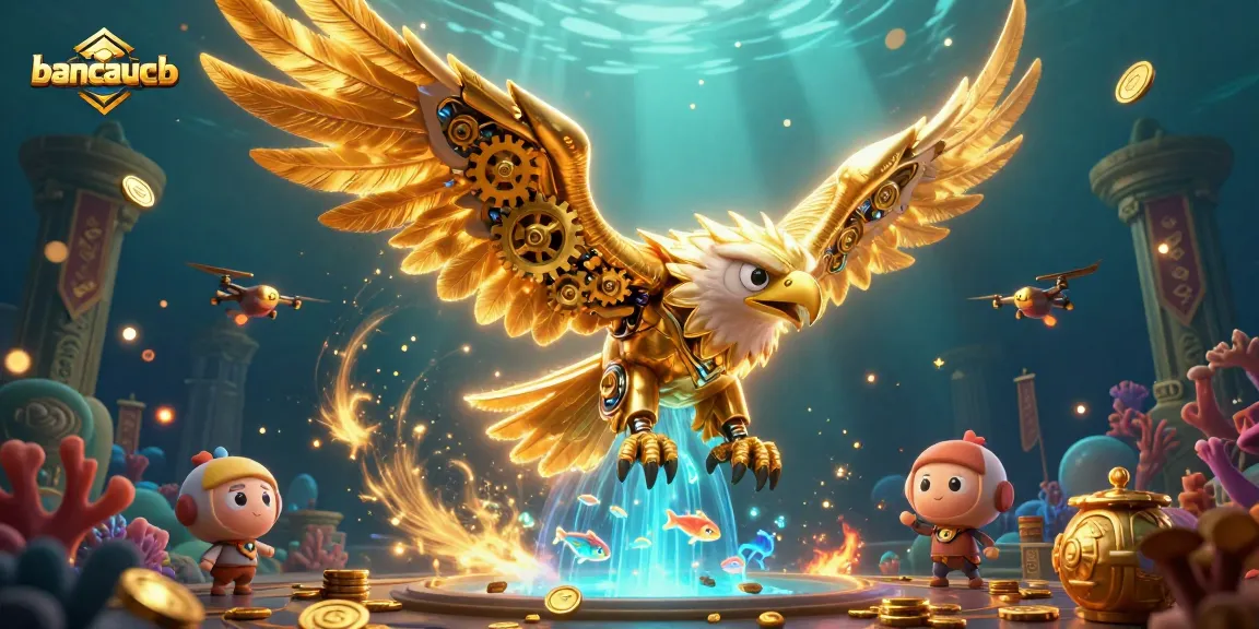 Engage in exciting underwater battles with bancaucb as the golden eagle hero dives for treasures.