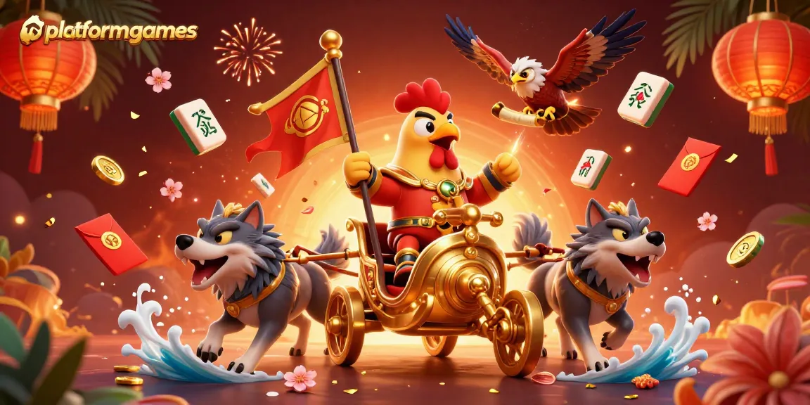 Engage with the thrilling action on platformgames featuring a rooster warlord in a dynamic casino setting.