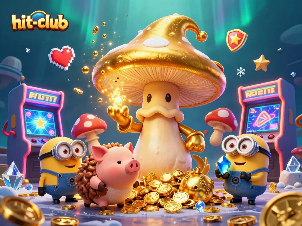 Experience the hit-club excitement with vibrant gaming and treasure hunting in this animated scene.