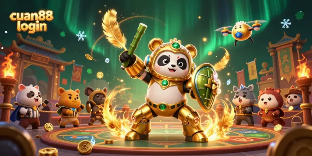 Experience the thrill of cuan88 login in a vibrant casino arena with engaging characters.