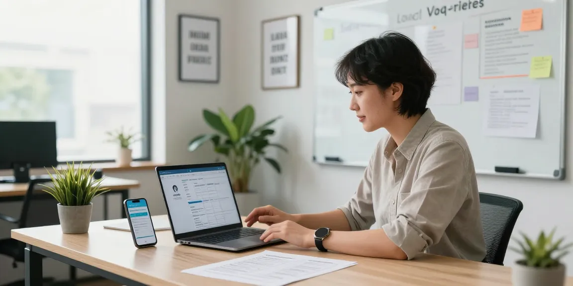 AI receptionist for small business enhancing local service operations in a modern office.