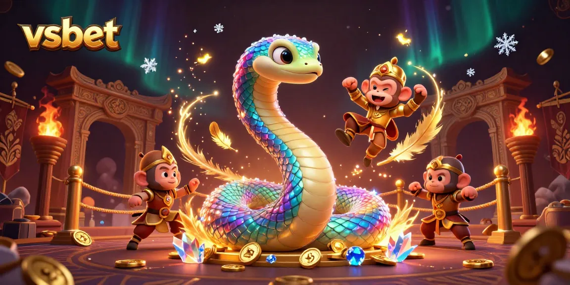 Experience magical gaming with vsbet: vibrant characters, golden pillars, and dynamic casino elements.