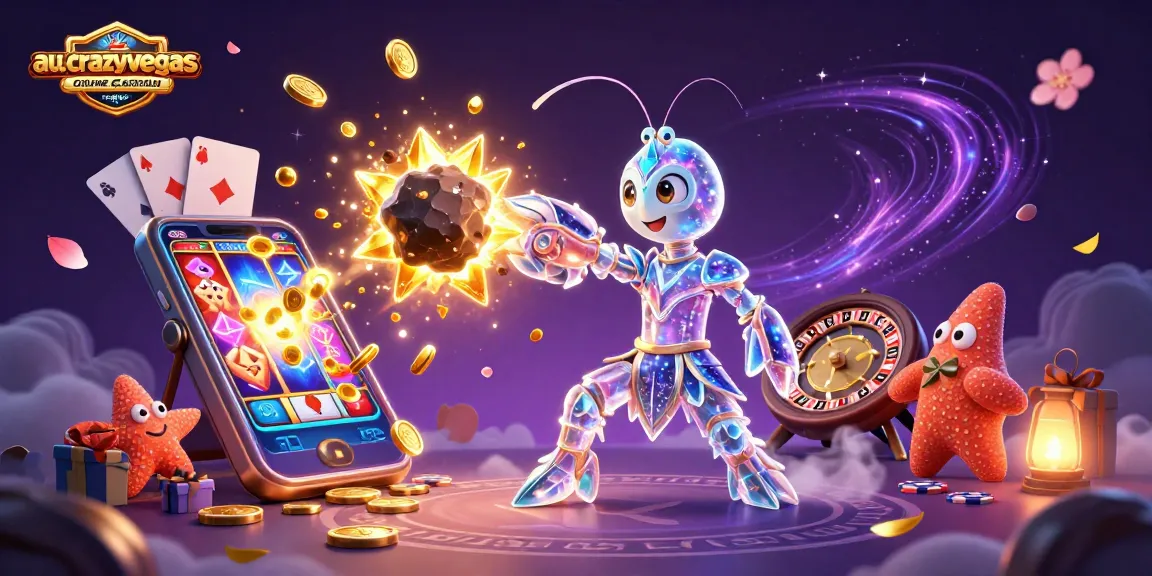 Experience gaming excitement with au.crazyvegas.com online casino Australia, featuring vibrant characters and slot action.